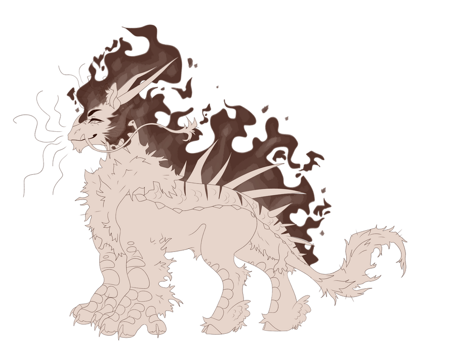 A Spiky Draco when they set themself on fire